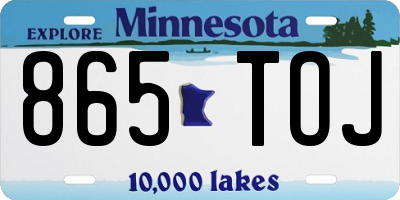 MN license plate 865TOJ