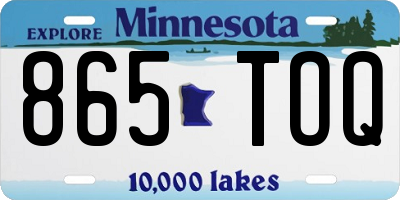MN license plate 865TOQ