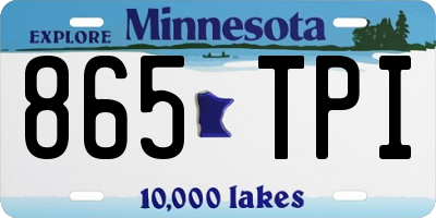 MN license plate 865TPI