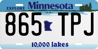 MN license plate 865TPJ