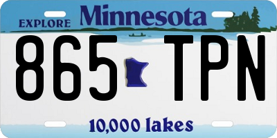 MN license plate 865TPN