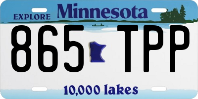 MN license plate 865TPP