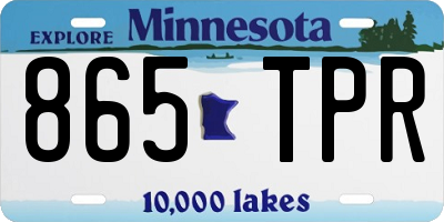 MN license plate 865TPR