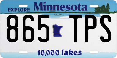 MN license plate 865TPS
