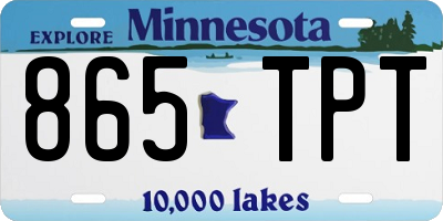 MN license plate 865TPT