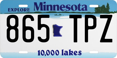 MN license plate 865TPZ