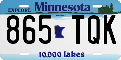 MN license plate 865TQK