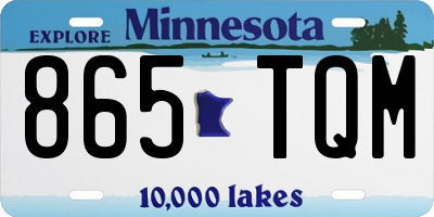 MN license plate 865TQM