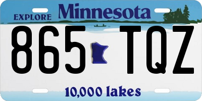 MN license plate 865TQZ
