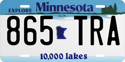 MN license plate 865TRA