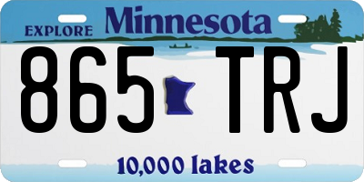 MN license plate 865TRJ