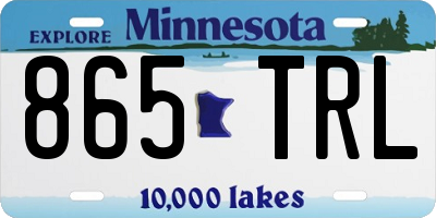MN license plate 865TRL