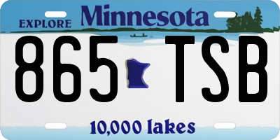 MN license plate 865TSB