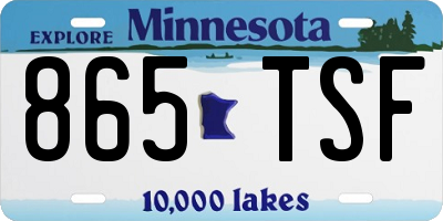 MN license plate 865TSF