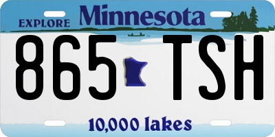 MN license plate 865TSH
