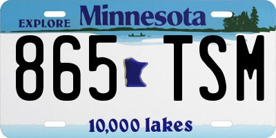 MN license plate 865TSM
