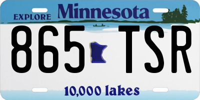 MN license plate 865TSR