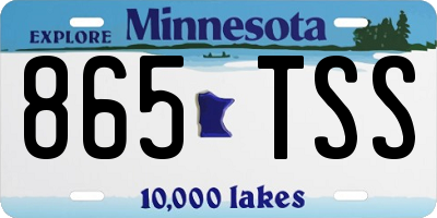 MN license plate 865TSS