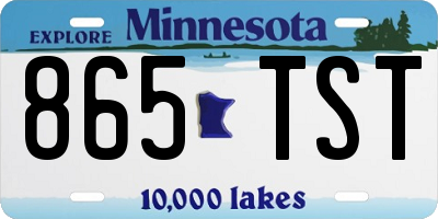 MN license plate 865TST