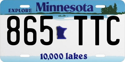 MN license plate 865TTC