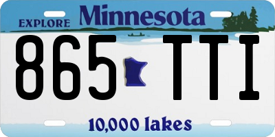 MN license plate 865TTI
