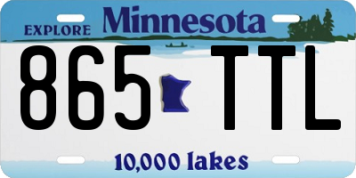 MN license plate 865TTL