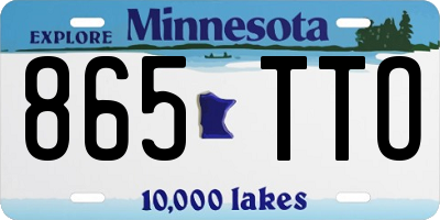 MN license plate 865TTO