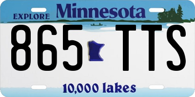 MN license plate 865TTS