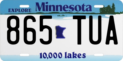 MN license plate 865TUA