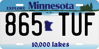MN license plate 865TUF