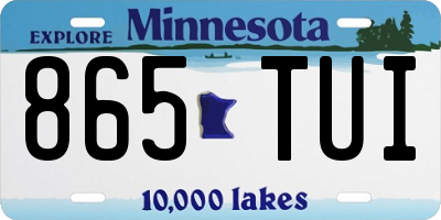 MN license plate 865TUI