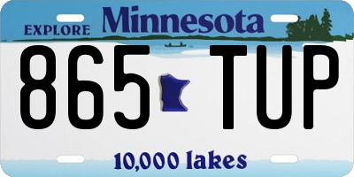 MN license plate 865TUP