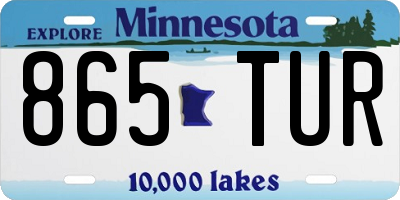 MN license plate 865TUR