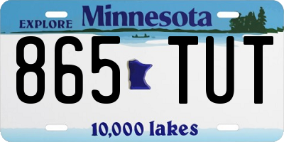 MN license plate 865TUT