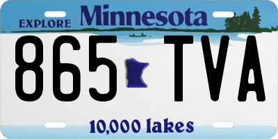 MN license plate 865TVA