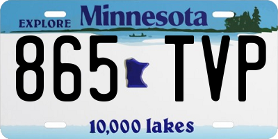 MN license plate 865TVP