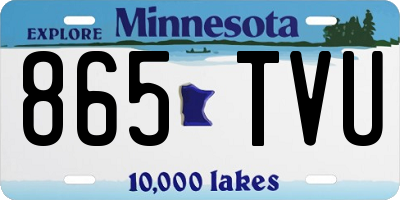 MN license plate 865TVU