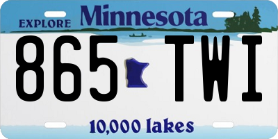 MN license plate 865TWI