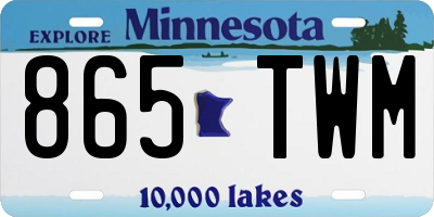 MN license plate 865TWM