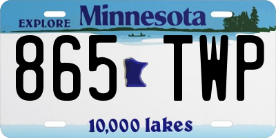 MN license plate 865TWP