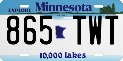 MN license plate 865TWT