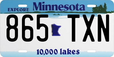 MN license plate 865TXN