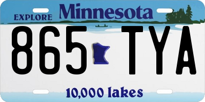 MN license plate 865TYA