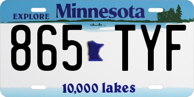 MN license plate 865TYF