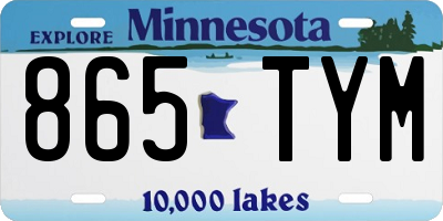 MN license plate 865TYM
