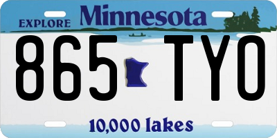 MN license plate 865TYO