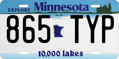 MN license plate 865TYP