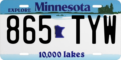 MN license plate 865TYW