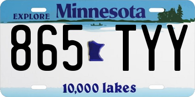 MN license plate 865TYY