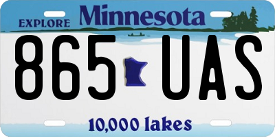 MN license plate 865UAS